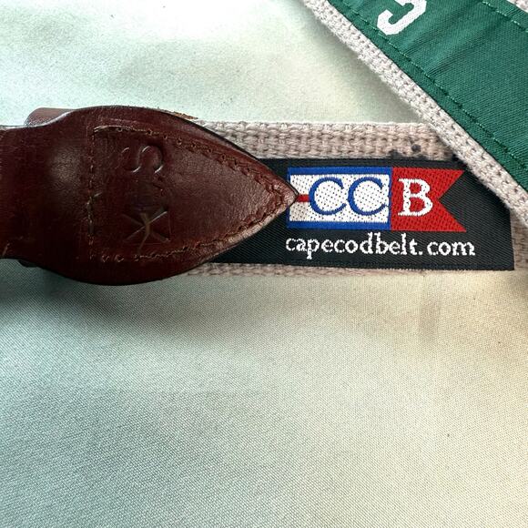 Vintage Cape Cod CB Logo Green Canvas Beltw - Picture 3 of 5